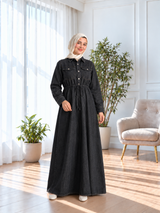 Denim Dress - Black