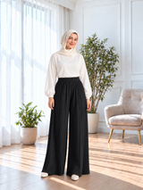 Plisse Pants - Black